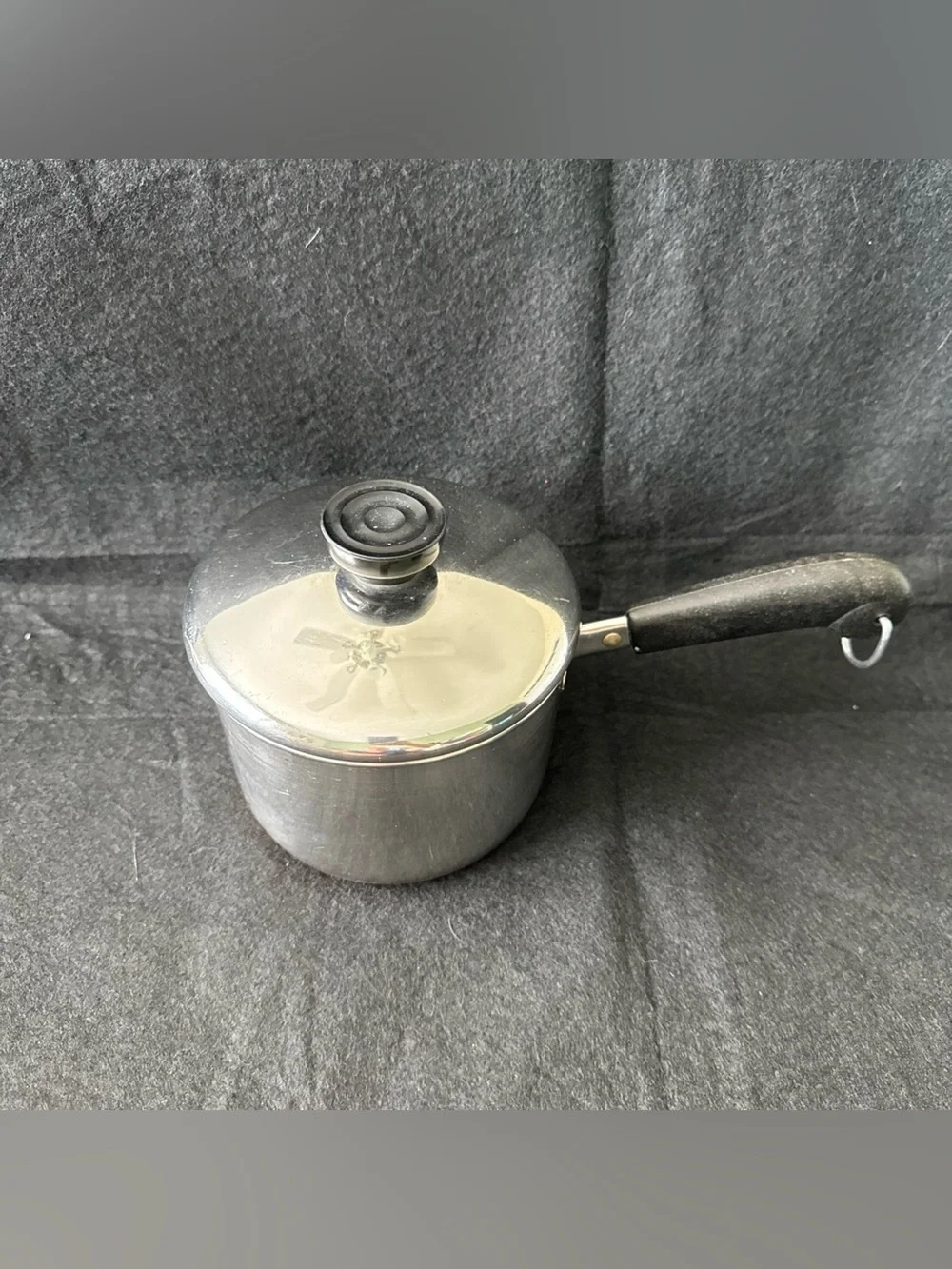 Vintage Revere Ware Sauce Pan Pot 1.5 QT Copper Bottom Clinton, IL USA W/Lid
